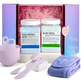 Juego de mascarillas de gelatina, mascarillas de gelatina con ácido hialurónico para tratamientos faciales profesionales, mascarilla de gelatina
