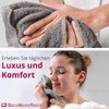 DecoHomeTextil Hand Towel Set, 2 Hand Towels in Dark Grey,