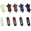 10Pcs Flat Hair Clips, FHDUSRYO Matte Flower Hair Claw Clips,