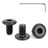 Tunejoy Flat Head Screws Black M6 x 10 mm Flat