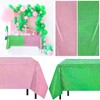 Boyigog Pink Green Party Decoration Tablecloth Set, Lovely Birthday Party