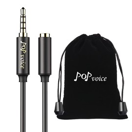 PoP voice 8 Feet 3.5mm Stereo Audio Microphone Headphone Extension Cable Male to Female