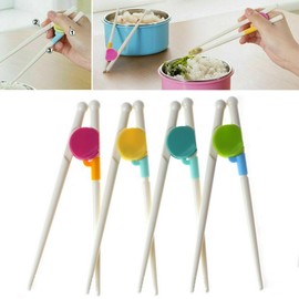 VANANA Training Chopsticks - 4 Pairs Reusable Easy to Use Helper for Beginners, Right or Left Handed