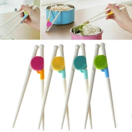 VANANA Training Chopsticks - 4 Pairs Reusable Easy to Use Helper for Beginners, Right or Left Handed