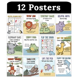 Carson Dellosa Decoding Strategies Poster Set—Essential Listening, Communicating, Phonics, Writing, and Sound Recognition Skills and Strategies (12 pc)