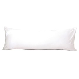 YANHOMY Body Pillow Cover Cotton Twill Long Pillow Case 20 x 54 inches with Hidden Zipper Closure Solid Soft Comfortable Removable Pillowcase (White)