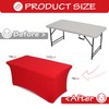 Rainberg Spandex Table Cover, Black Tablecloth 6FT, Washable and Wrinkle