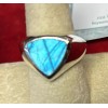 Natural Creations mens sterling silver ring Size 8 Labradorite