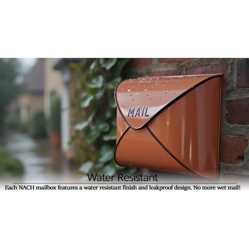 NACH Wall Mount Mailboxes for Outside, 10.25 x 12.5 x