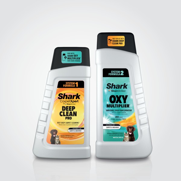 Shark PXCMBUNDLE StainStriker Complete Bundle for Shark StainStriker portable cleaners, for carpets & area rugs, eliminates pet messes and odors, 32oz OXY Multiplier and 16oz Deep Clean Pro