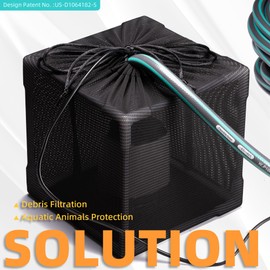 Fineday Pond Filter, Anti-Clogging Outdoor Mesh Water Pump Cover Barrier Bag Box Basket (7 inch)