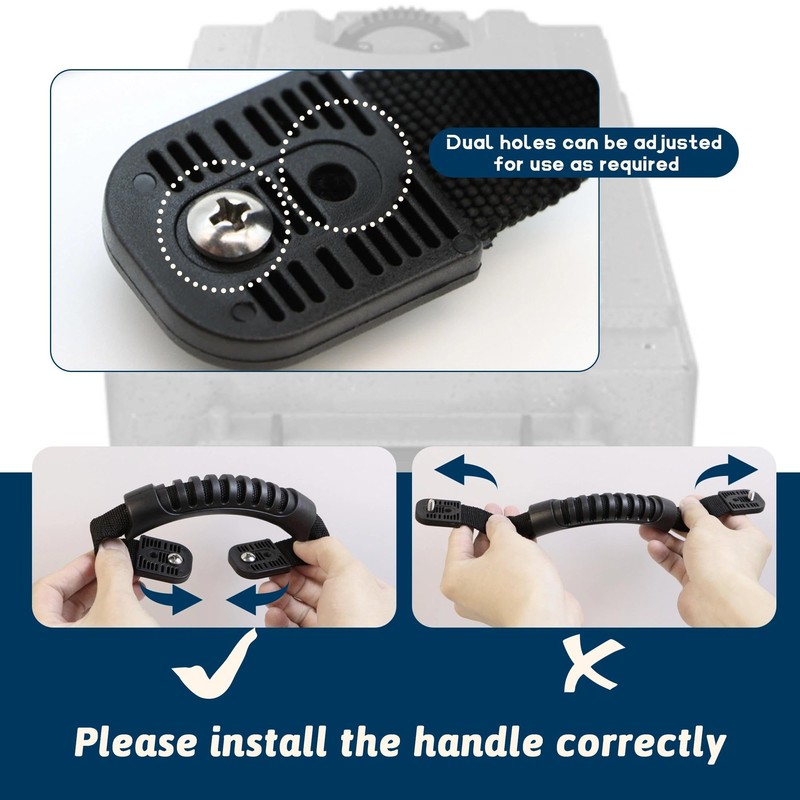 Terixe 2 Packs Handle Replacement for Kennel, Replace Worn or