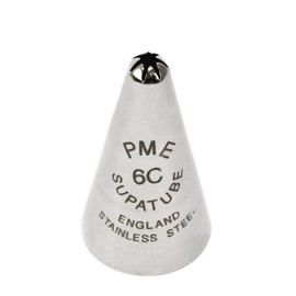 PME Seamless Stainless Steel Medium Closed Star Supatube no. 6C,Silver,1.72 x 1.72 x 3 cm