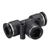 sourcing map Plastic Tee Push to Connect Tube Fittings 10mm