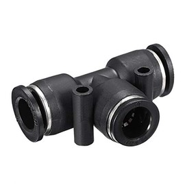 sourcing map Plastic Tee Push to Connect Tube Fittings 10mm or 25/64" od Push Lock 5pcs