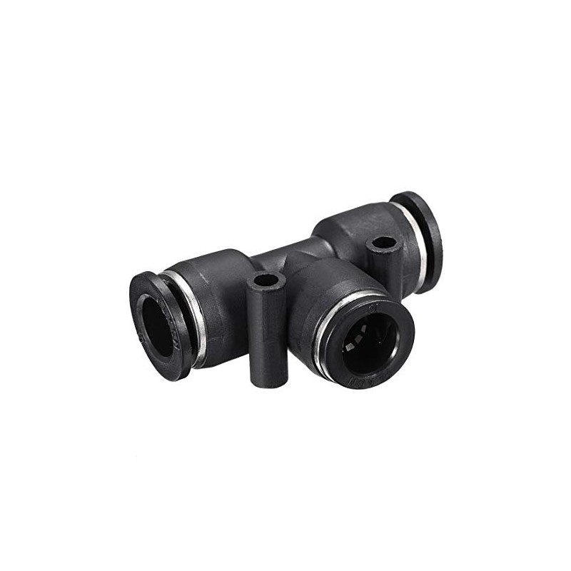 sourcing map Plastic Tee Push to Connect Tube Fittings 10mm