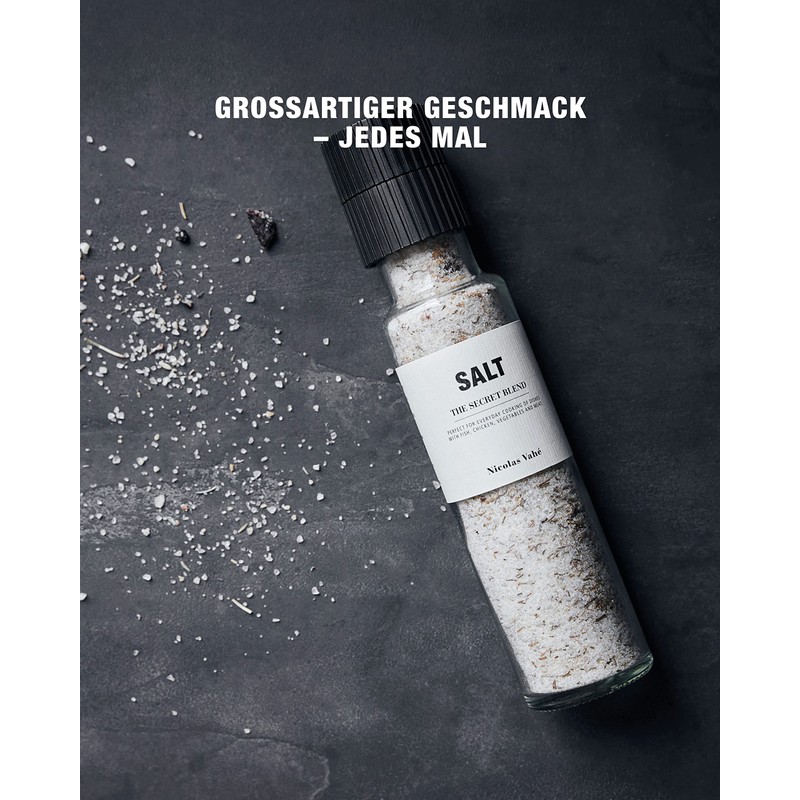 Nicolas Vahe Secret Blend Salt Mix, Herb Mill & Pepper