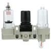 Air Oil Water Separator Triplet Automatic Drainage Pressure Regulator Aluminum