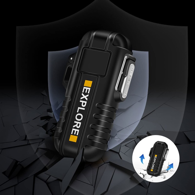 LcFun Waterproof Electric Dual Arc Lighter USB Type C Rechargeable