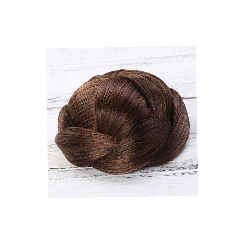 Beavorty Moño De Cabello Trenzado Artificial Con Clip Para Mujeres