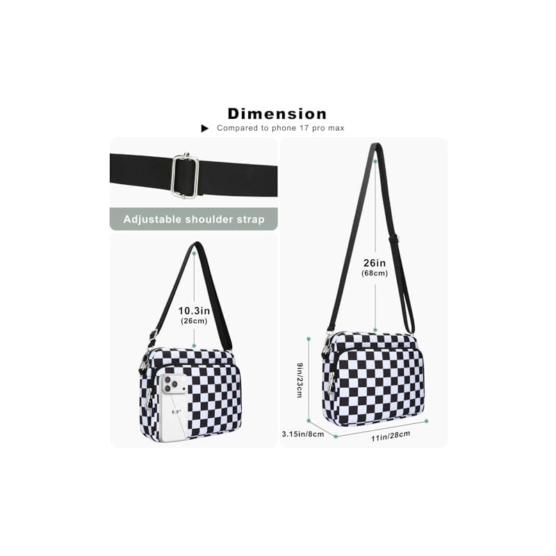 Bolso Cruzado Antirrobo de Nylon con Protección RFID – E‑Tree
