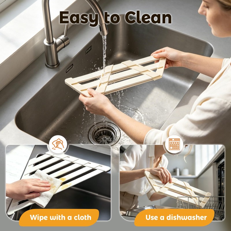 Volminex Sink Corner Drying Rack - Foldable Triangular Sink Sponge