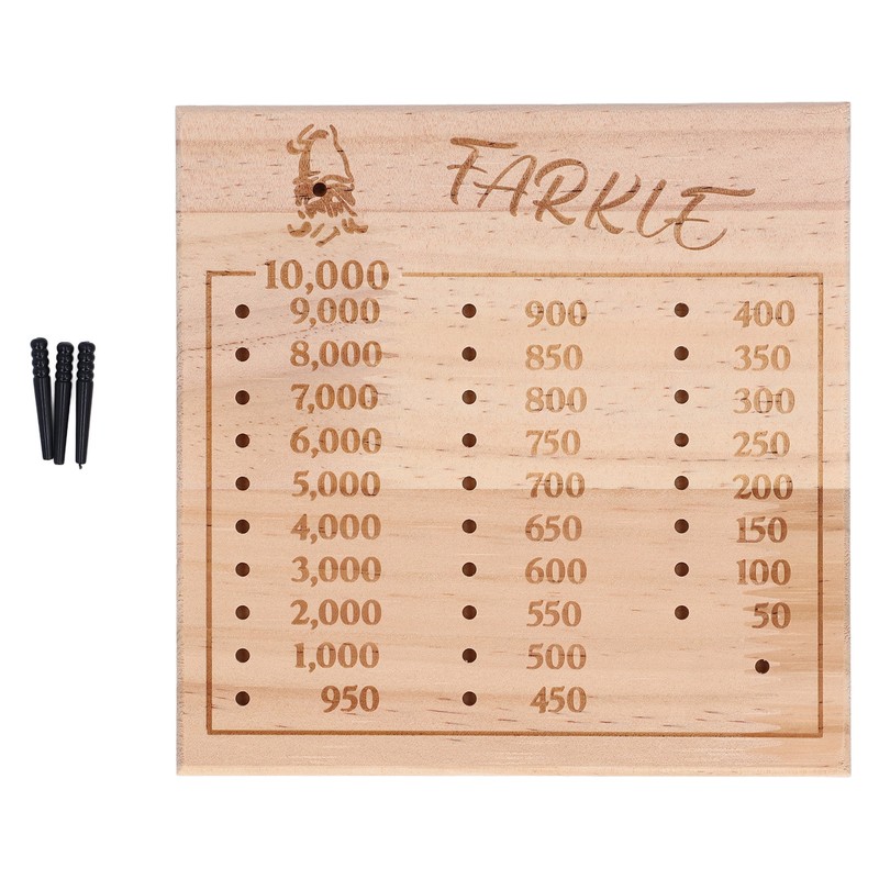Farkle Dice Tray Improve Math Skills Wooden Classic Dice Game