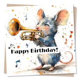 Happy Birthday Card for Someone Special - Music Lover, Nature Lover - Trumpet, Musical Notes - For Someone Special, Best Friend, Friend, Loved One, Relative, Other