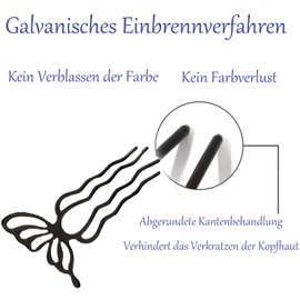 CALLYSONIC Set of 4 Hair Combs for Cliping, Hair Comb 4 Sizes Metal Hair Combs, French Side Combs, Decorative Hair Comb with Teeth, Hairpin Side Hair Combs, for Women and Girls