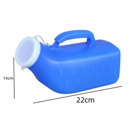 Ai-OUMLEEF Urine Bottle,Men's Portable Urinal with Lid, 2 Packs Large Capacity Urine Bottle,1200ml with Clear Scale for Hospital,Incontinence,Elderly,Travel,Driving,Camping(Blue)