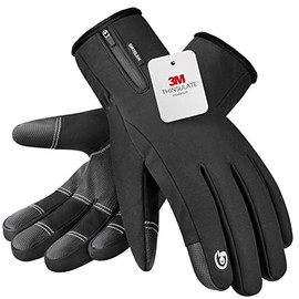 Guantes de invierno para hombres y mujeres hechos con aislamiento 3M premium, guantes impermeables para nieve con 10 dedos de visualización táctil y tela de 5 capas, guantes térmicos resistentes al viento para clima frío