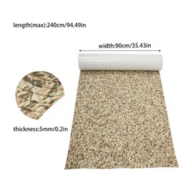 Boat Flooring,EVA Foam Boat Flooring,Traction Pad stripe Non-Slip Grip Mat,RV Mat,Supports Free Cutting, Suitable for Motorboat RV Yacht Kayak Swim Platform,Size 94*35in (Yellow Camouflage)