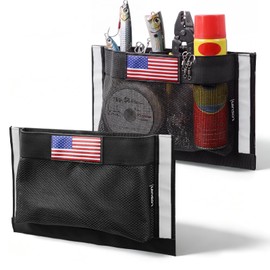 2Pcs Mesh Boat Storage Bag,Boat Organizers and Storage Self-Adhesive,10"x7"