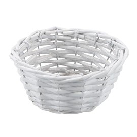 Ideen mit Herz Wicker Basket | Wooden Basket | Willow Wood | Gift Packaging | Decoration | Diameter 15 cm | 7 cm High | Flower Basket