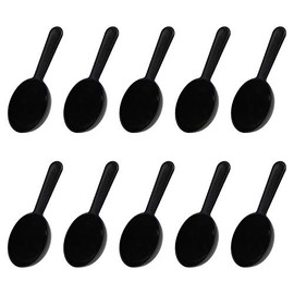 Penta Angel Coffee Scoops 10pcs Plastic Short Handle Measuring Spoons Tablespoons for Coffee Tea Sugar Cereal and Milk Powder, 7g/0.25oz (Black)