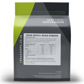 Sour Apple BCAA Powder - Instant Branched Chain Amino Acids - Vegan (Sour Apple, 1kg)