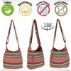 Sunsa Women's Shoulder Bag Woven Cotton Hobo Bag with Adjustable