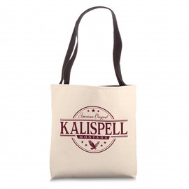 Kalispell Montana - Kalispell MT Label Tote Bag