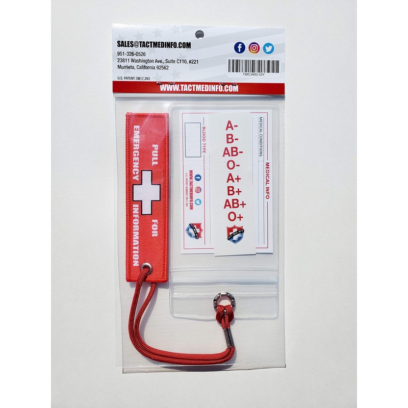 Tact Med Emergency Information Card