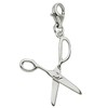 Sterling Silver Scissors Charm with Lobster Claw Clasp, Charms for