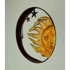 Decorative 16" Round Sun / Moon Metal Wall Plaque