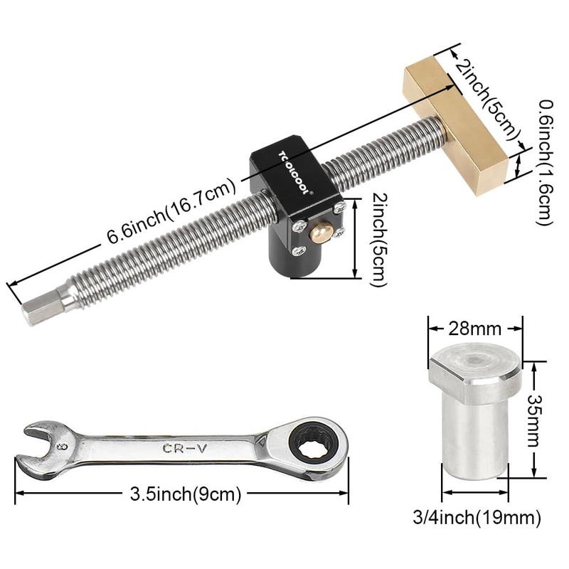 TOOLCOOL Bench Dog Clamp 3/4 Inch Dog Hole Clamps Woodworking