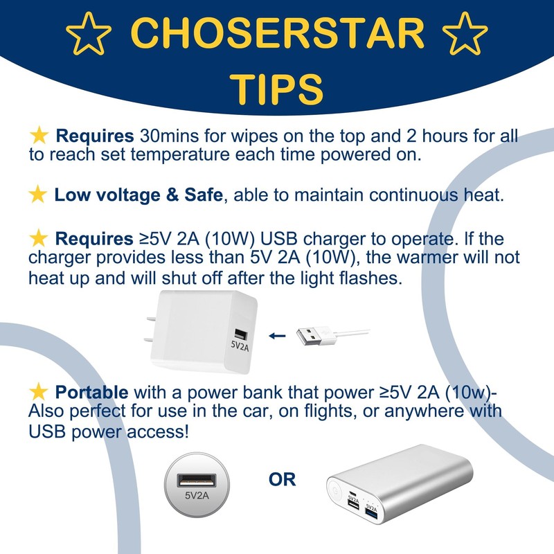 ChoserStar Baby Wipe Warmer and Dispenser Portable Heated Diaper Wipe