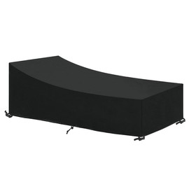 SanGlory Garden Lounger Cover, Waterproof Sun Lounger, Protective Cover, Windproof Cover for Loungers, Garden Furniture, Tarpaulin, Deck Chair Cover (200 x 75 x 40/70 cm)