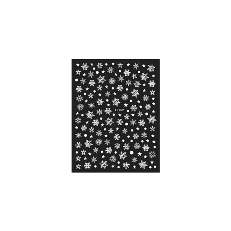 Snow Christmas Nail Sticker Snowman Reindeer Santa Sleigh Winter Wg152