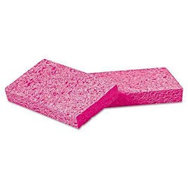 Small Pink Cellulose Sponge 3-3/5" x 6-1/2" x 9/10" Thick, 48/Case