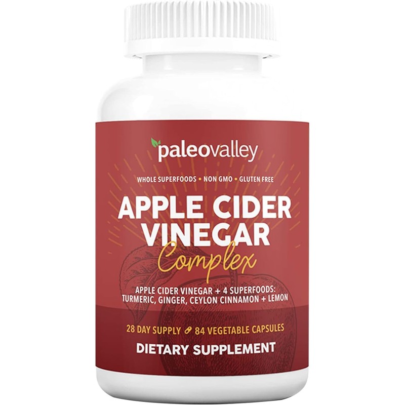 Paleovalley Apple Cider Vinegar Complex with Superfoods - Turmeric, Ginger,