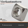 OPIOL QUALITY® Square Nuts DIN 557 M8 Made of Stainless