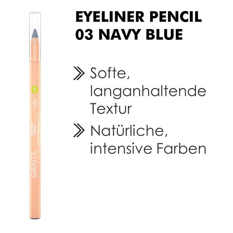 SANTE Naturkosmetik Eyeliner Pencil 03 Navy Blue, Kajal Eyeliner in
