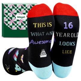 Moyel 16th Birthday Gifts Boys Funny Socks 6-9 Teenage Boy Gifts Joke Gifts for Teenage 16 Year Old Gifts for Boys Gaming Socks Gifts for 16 Year Old Boy Birthday Idea